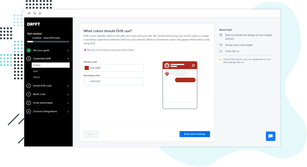 Amanda Yee product design Drift onboarding
